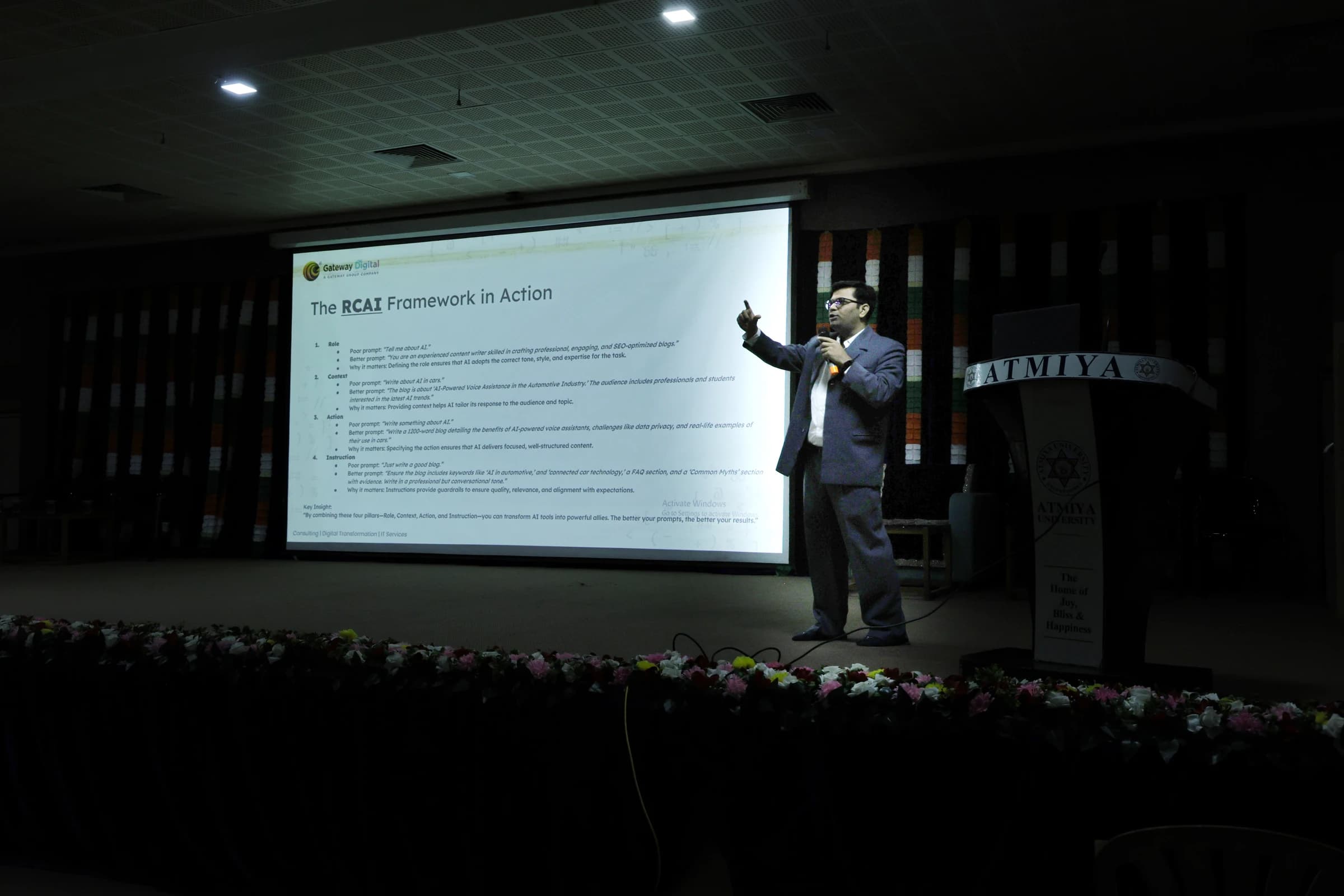 Atmiya University — RCAI keynote, Rajkot