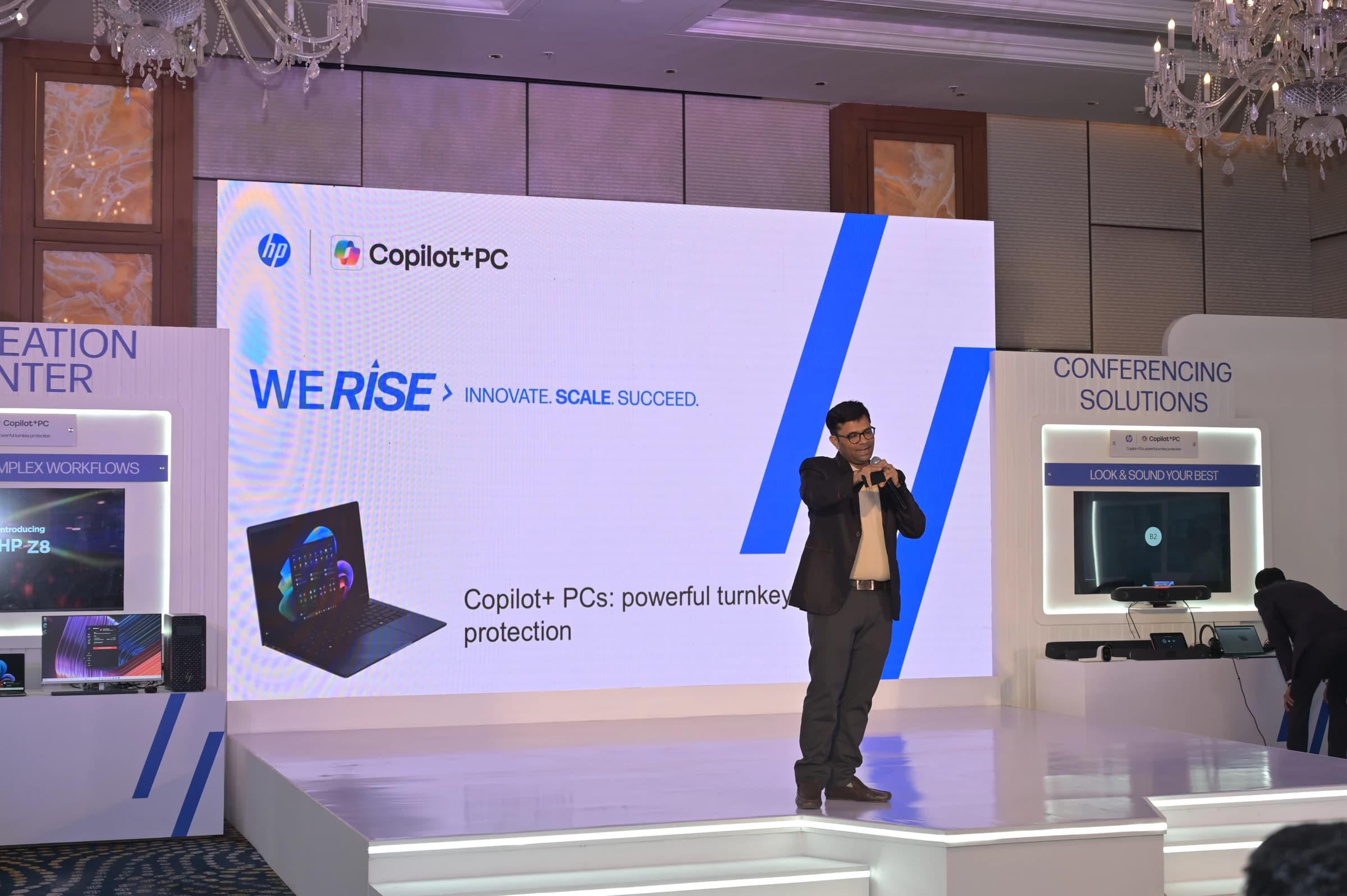 HP WeRise — branded enterprise stage, Ahmedabad
