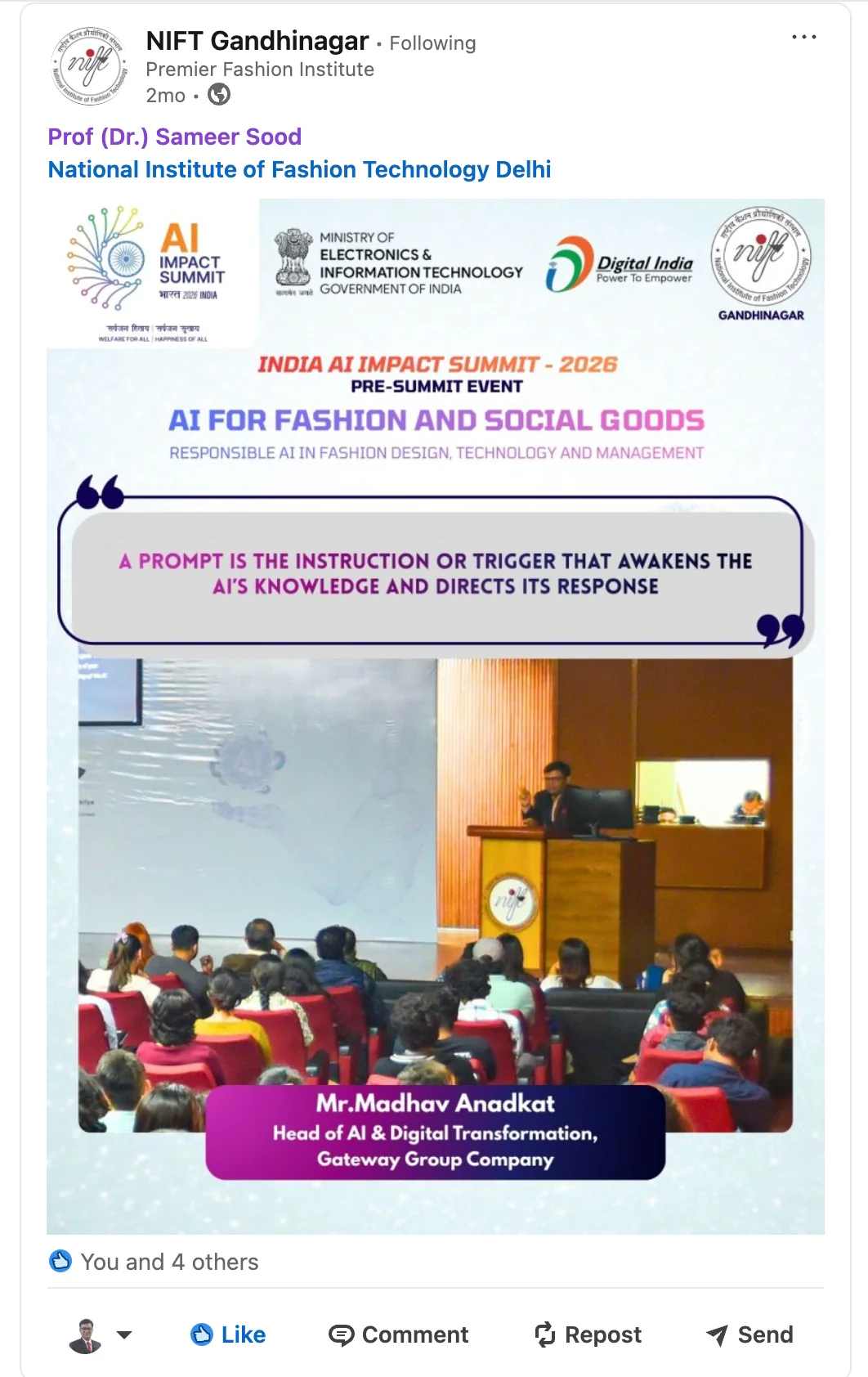 Prof. (Dr.) Sameer Sood · NIFT Delhi